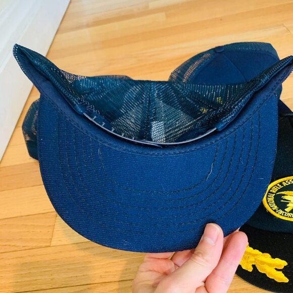 Lot of 3 Trucker NAVY Hats Caps and 1 NRA Hat - Picture 11 of 13
